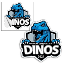 CustomCut (TM) Full Color Custom Shape Removable Vinyl Stickers In Singles