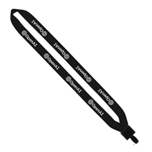 3/4 Polyester Lanyard with Non - Swivel Plastic Hook