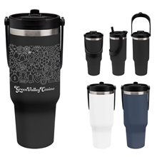 40 oz Full Laser Peak Intrepid Recycled Stainless Steel Tumbler