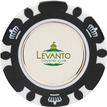 Recycled Poker Chip with Metal Ball Marker