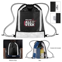 Game Time rPET Reflective Drawstring Bag