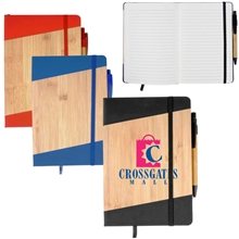 Bamboo - Like Compact Notebook with Bamboo Pen
