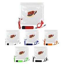 Clear Viper Cable, Ear Bud Cloth Set