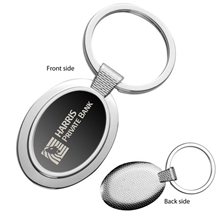 Oval Two - tone Metal Key Tag