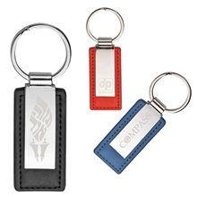 Metal Leatherette Key Tag