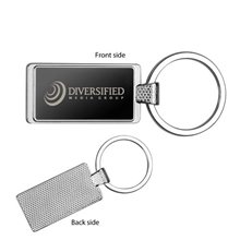 Rectangular Two - tone Metal Key Tag
