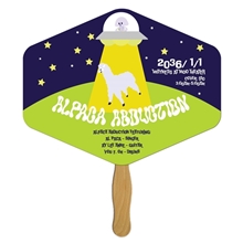 Hexagon Hand Fan Full Color (2 Sides) 9.5 X 7.5