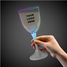 Light Up Wine Glass with White Stem and Clear Top - 10 Ounce