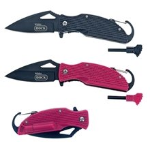Lightweight Pocket Knife with Fire Starter Carabina Clip