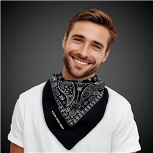 Black 22 x 22 Cotton Paisley Bandanas