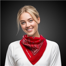 Red 22 x 22 Cotton Paisley Bandanas