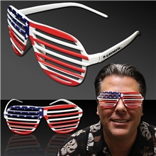 Patriotic Slotted Shutter Shade Eyeglasses