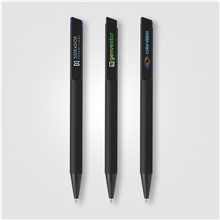 Volos Recycled Aluminum Ballpoint Pen - Black Dokumental Ink