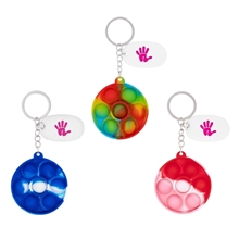 Push Pop Bubble Round Fidget Sensory Keychain