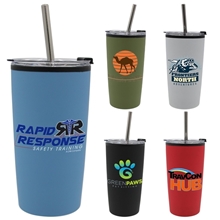 Halcyon 20 oz Niagara Tumbler with Stainless Straw / Flip Top Lid, Full Color Digital