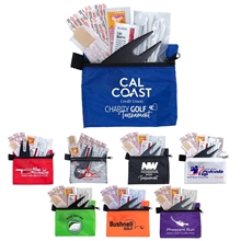 DEL MONTE 15 15 Piece Golf Kit Components inserted into Zipper Pack