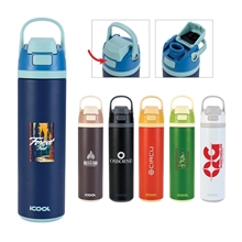 iCOOL(R) Manitou 24 oz Double Wall, Recycled Stainless Steel Water Bottle