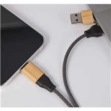 FSC(R) 100 Bamboo 5- in -1 100W Laptop Charging Cable