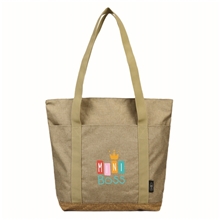 Sustainable Cork rPET Tote With Zipper