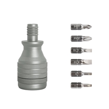 6- in -1 Recycled Aluminum Screwdriver Tool