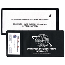 Large Policy Holder with Extra Pocket (open on short side)