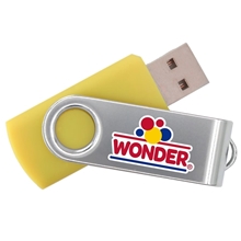 iClick 3.0 USB Flash Drive Silver Swivel