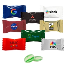 4 Color Process Wrapped Green Striped Spearmint Mega Mint