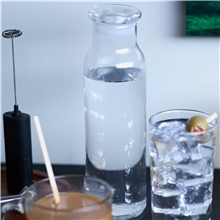 Libbey 24 oz Glass Water Bottle with Press - On Lid