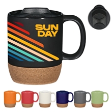 14 oz Full Color Cork Base Ceramic Mug