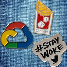 Diestruck Soft Enamel Lapel Pins 3/4 W X 3/4 H