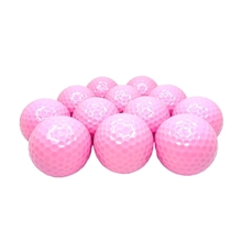Colored Golf Balls - Light Pink - 12 Balls per Box (4 Sleeves of 3)