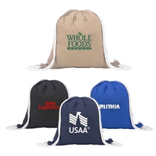 Recycled Threads Drawstring Bag