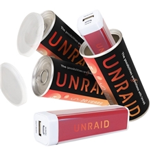 Power Shot 10 - 2200 mAh Plastic USBP2200P Power Bank in Branded Can