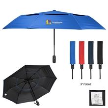 42 Arc Telescopic Wind Resistant Umbrella With 100 rPET Canopy