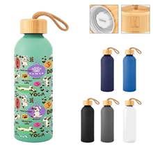 25 oz Full Color Blaire Recycled Aluminum Bottle With Bamboo Lid