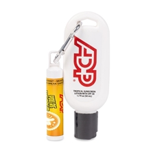 Sunscreen and Lip Balm Combo on Carabiner