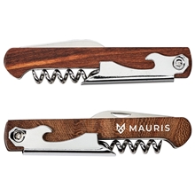 Waiters 3- in -1 Bottle Opener with Wooden Handle