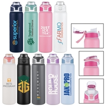 28 oz PopSip Vacuum Insulated Water Bottle w / Sipper Lid