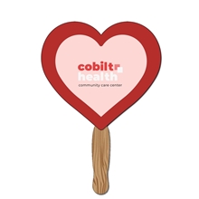 Hand Held Paper Fan - Heart