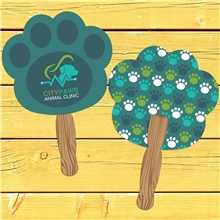 Hand Held Paper Fan - Paw