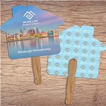 Hand Held Paper Fan - House