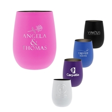 12 oz Recycled Stainless Wine Glass, Laser, Premium