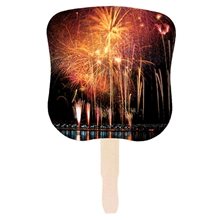 Stock Design Hand Fan - Fireworks, Full Color Digital