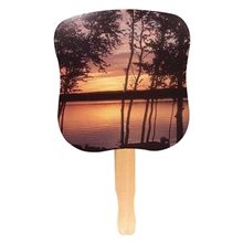 Stock Design Hand Fan - Sunset, Full Color Digital