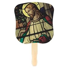 Stock Design Hand Fan - Jesus, Full Color Digital