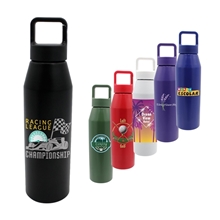 25 oz Recycled Aluminum Bottle with Carabiner Lid, Full Color Digital