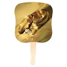 Stock Design Hand Fan - Rings, Full Color Digital