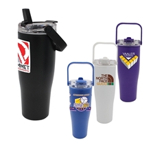 30 oz Recycled Tumbler with Handle Lid, Full Color Digital