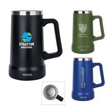 iCOOL(R) Breckenridge 24 oz Double Wall Stainless Steel Beer Stein