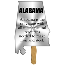Alabama State Shape Hand Fan